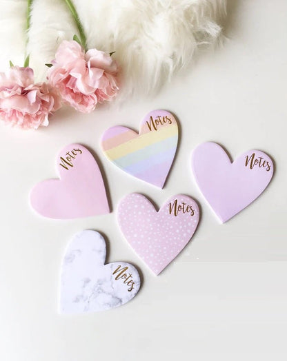 Heart to Heart Gold foiled Sticky Notes | Self Adhesive | 3.5" - Supple Room