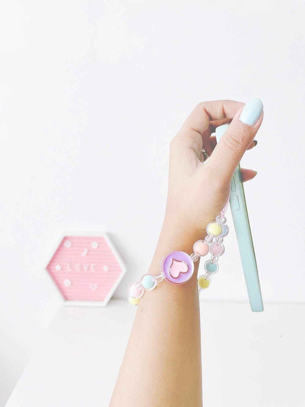 Heartfelt beaded charm wrist Strap accessory for phone/bag/tablet - Supple Room