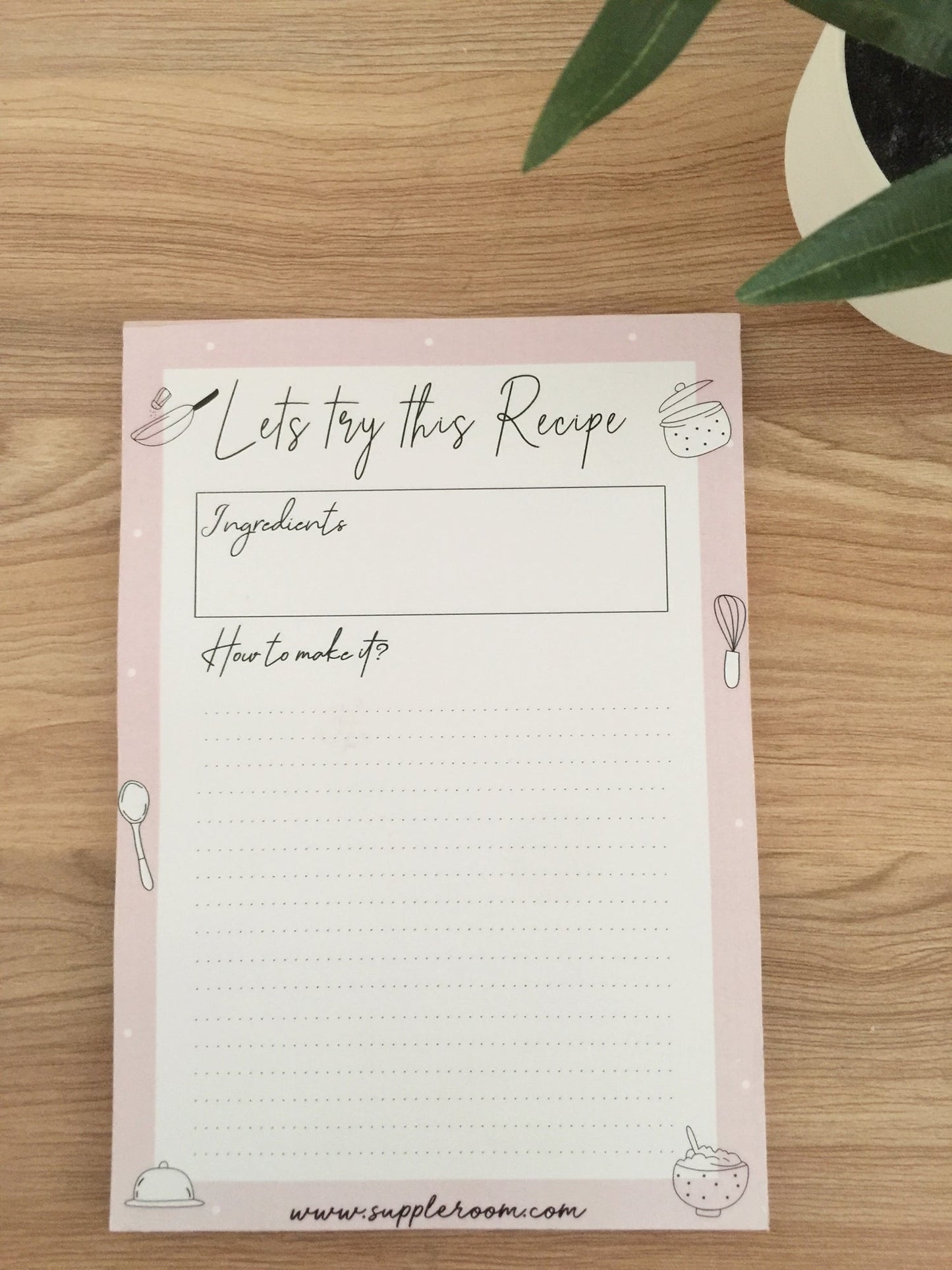 Let's Try this! Recipe Pad | A5 size | 50 sheets - Supple Room
