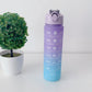 Lilac Dreamy Pastels Ombre effect Time marked bottle for Home/School/Office/Gym/Travel | Non Toxic & Leakproof - Supple Room