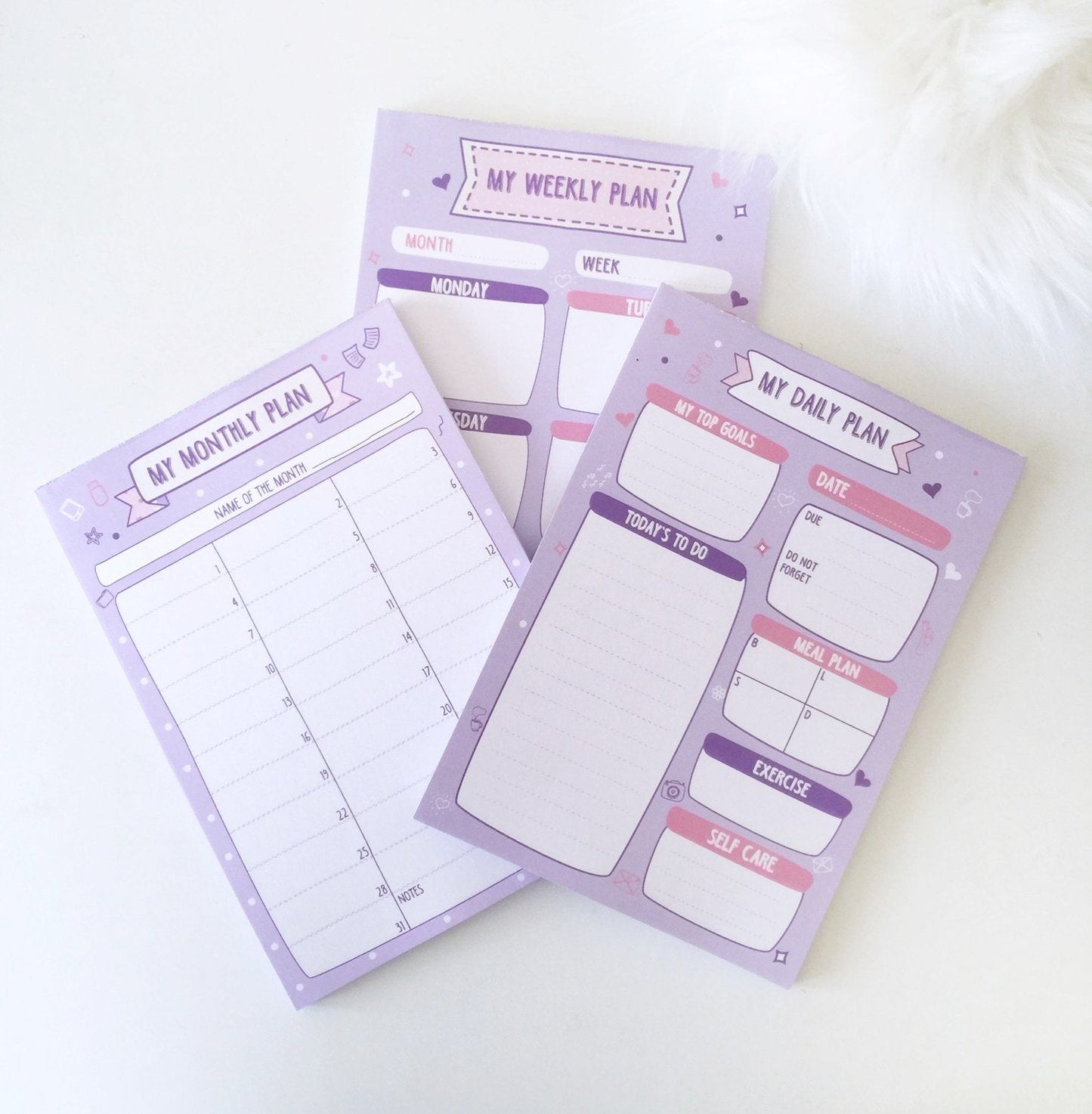 Lilac Love Daily/ Weekly/Monthly Planners | A5 Size | 50 sheets each - Supple Room