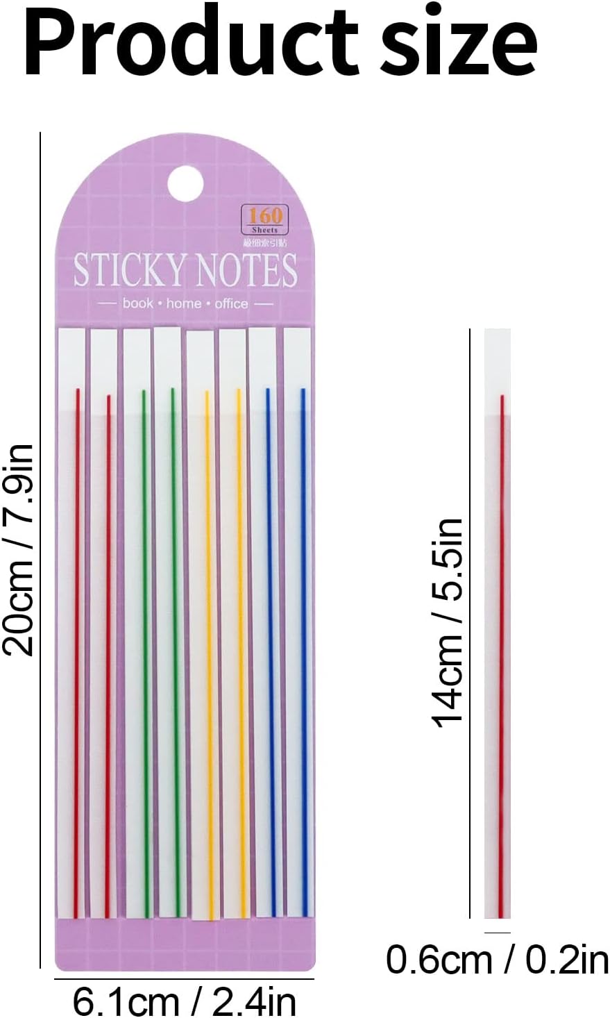 Long underlined highlighting strips Sticky notes - Supple Room