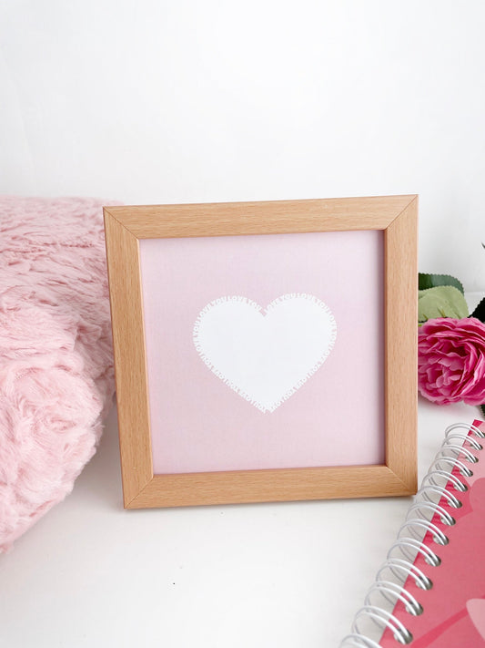Love Art with Frame | Wall & Table Top | 6x6" - Supple Room