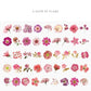 Love Flower Series Decorative Stickers for Journaling | 45 Pieces/Pack - Supple Room