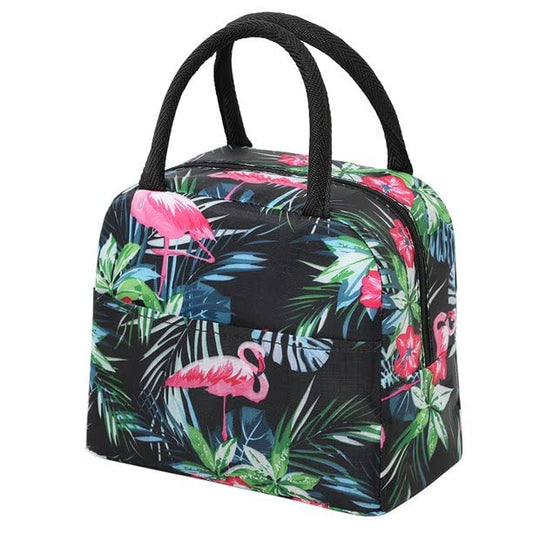 Lush Tropical Aesthetic insulated Lunch bag with front pocket - Supple Room