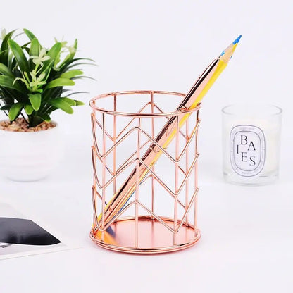 Luxurious Metal Pen Holder - Supple Room