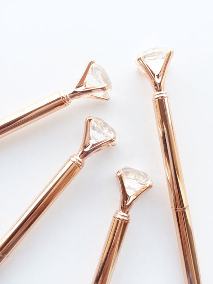 Luxury Rose Gold Crystal ballpoint Pen - Supple Room