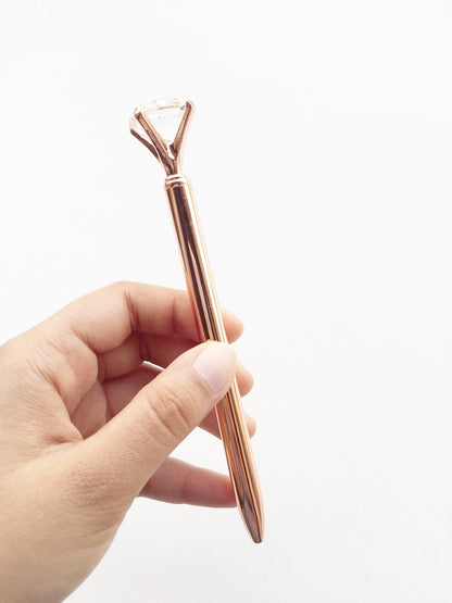 Luxury Rose Gold Crystal ballpoint Pen - Supple Room