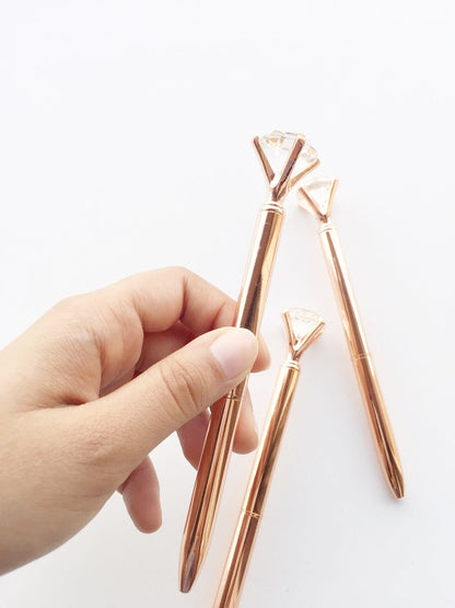 Luxury Rose Gold Crystal ballpoint Pen - Supple Room