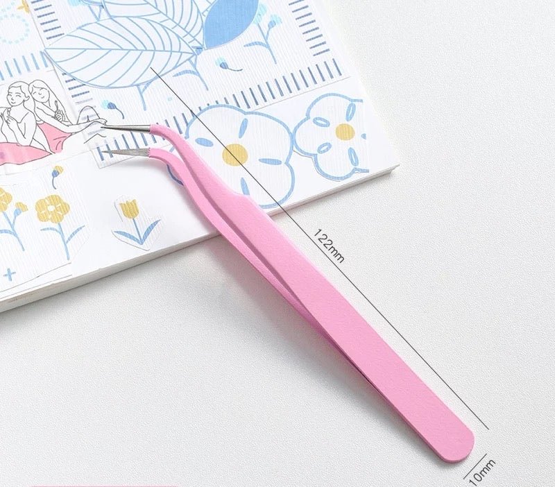 Macaron Pastel Tweezers for journaling/stickers/photos etc | Elbow tip | Available in 2 colors - Supple Room