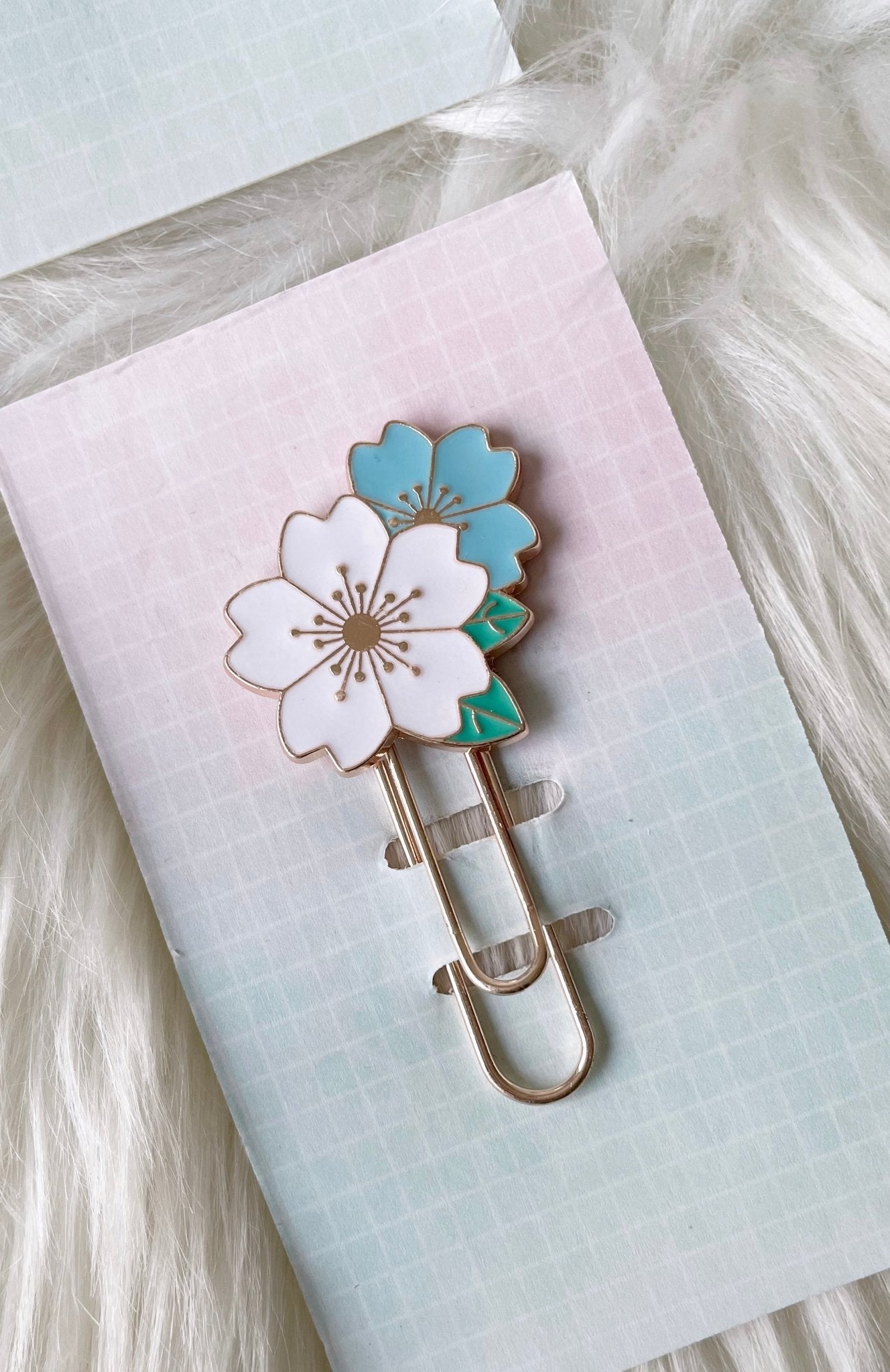 Metallic Cherry blossom Flower Bookmark | Available in 3 colors - Supple Room