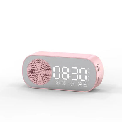 Multifunction Mirror 2 Digital Alarm Clock Snooze | Portable Wireless Speaker| Bluetooth 5.0 - Supple Room