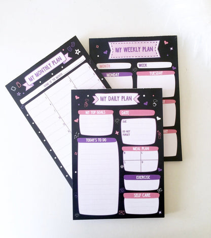 My Space Daily/ Weekly/Monthly Planners | A5 Size | 50 sheets each - Supple Room