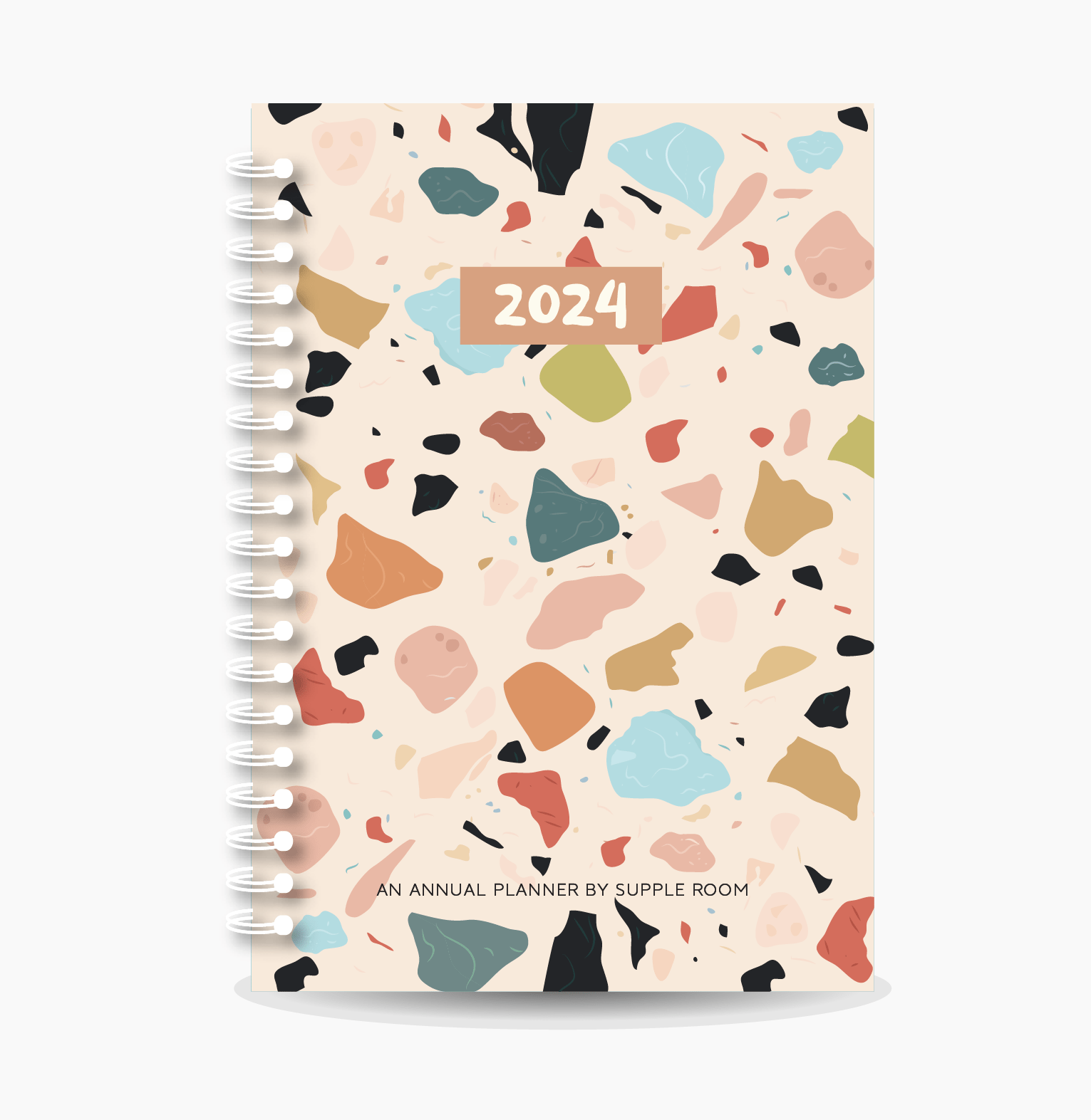 "My Year" Annual Planner 2024 with dates | Available in 3 designs | Hardcover Spiral | 140 pages - Supple Room