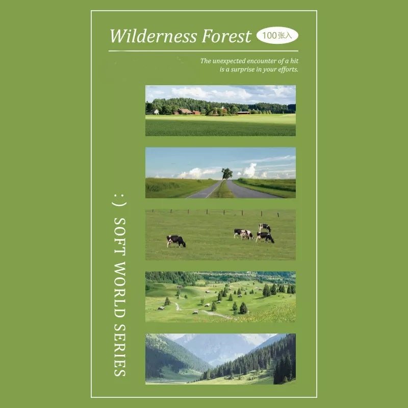 Natural Series Landscape Index book tab series/ sticky notes/ page flags | 100 sheets each - Supple Room