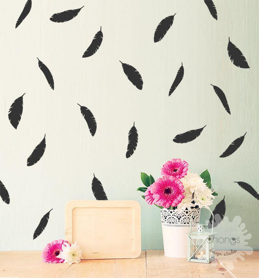 Oh Feather Wall Decals | Room Décor | 12 Pcs - Supple Room