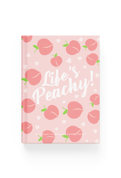 Open for Preorder 'Life is Peachy" Annual UNDATED Planner | A5 Hardbound - Supple Room