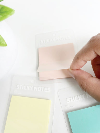 Pastel Colored Viral Transparent Sticky Notes | Waterproof | Available in 2 sizes - Supple Room