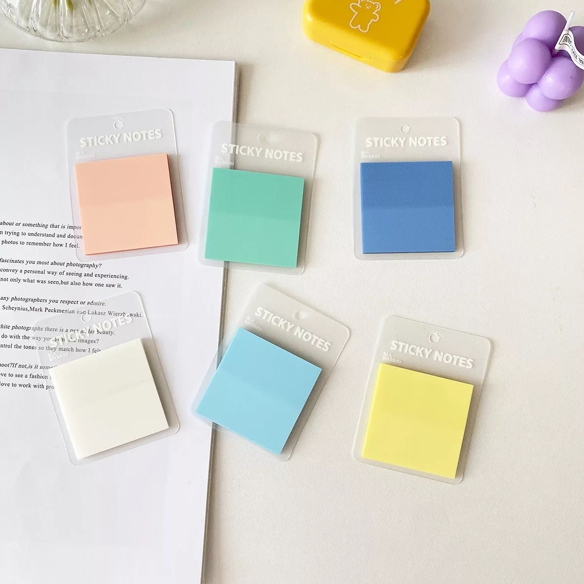 Pastel Colored Viral Transparent Sticky Notes | Waterproof | Available ...