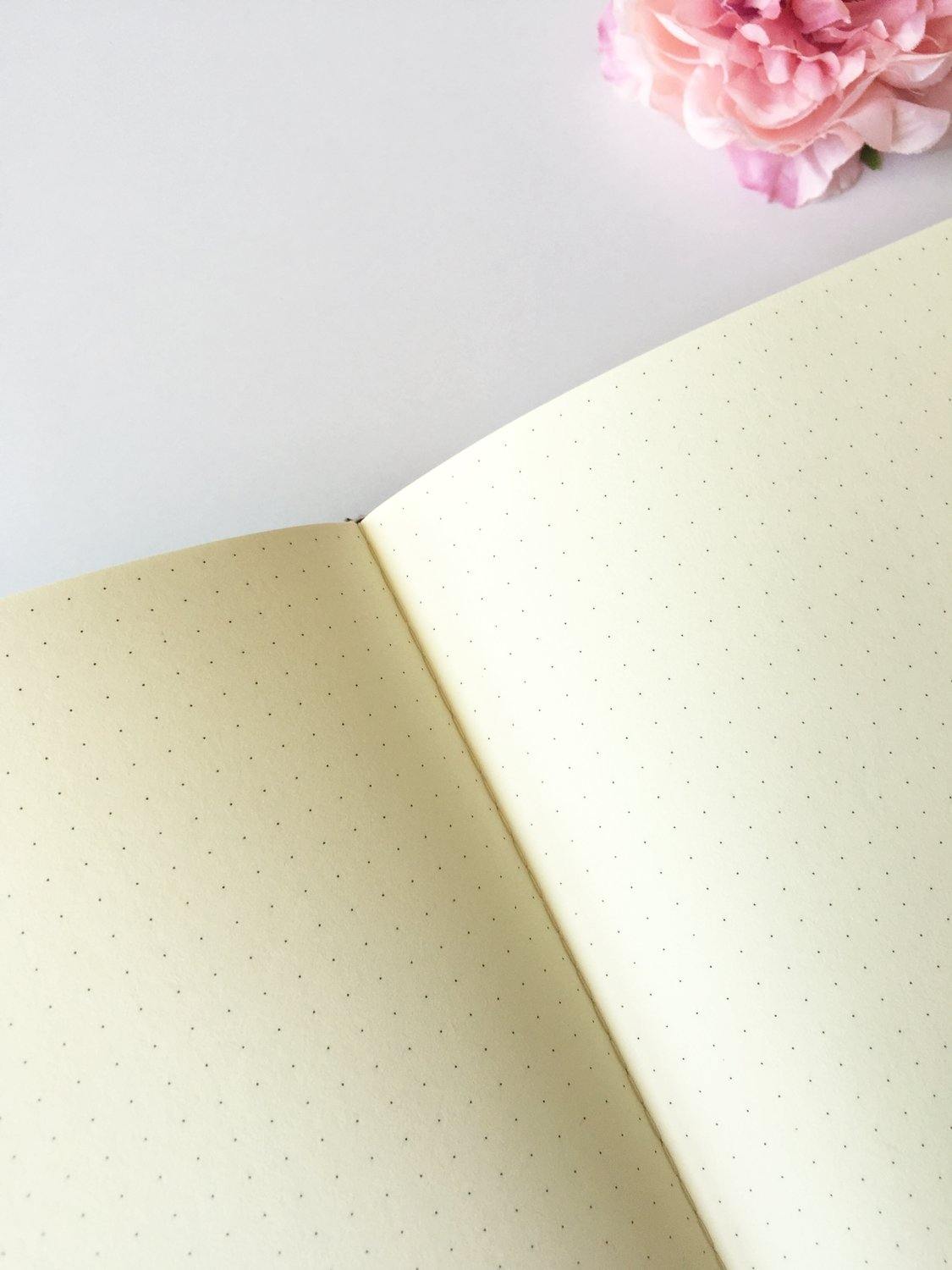 Pleasant PU Leather A5 Dot Grid Journal , Bullet Journal | A5 Size - Supple Room
