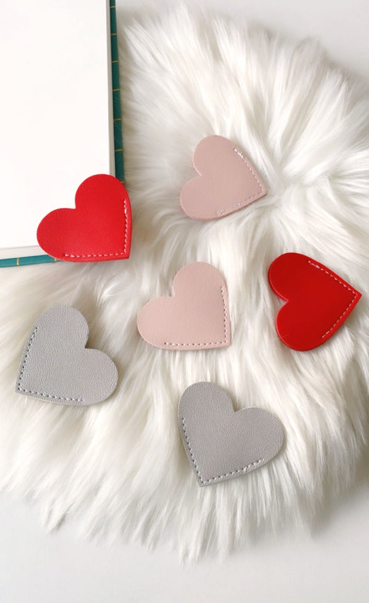 Pretty Heart Faux Leather Bookmark | Available in 3 colors - Supple Room