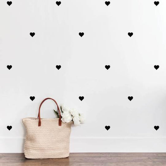 Pretty Heart Wall Decals | Geometric Room Décor | 12 Pcs - Supple Room