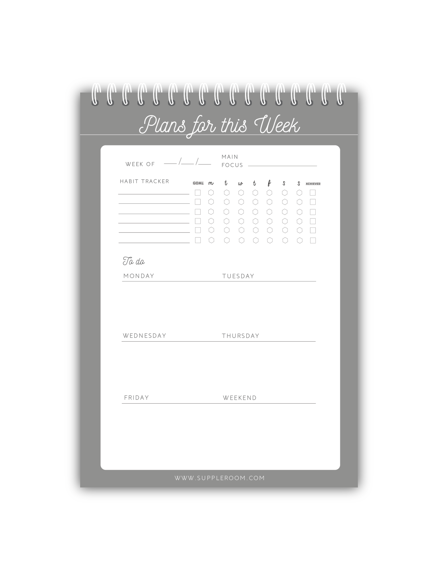 Productive Weekly Planner | 50 sheets Pad - Supple Room