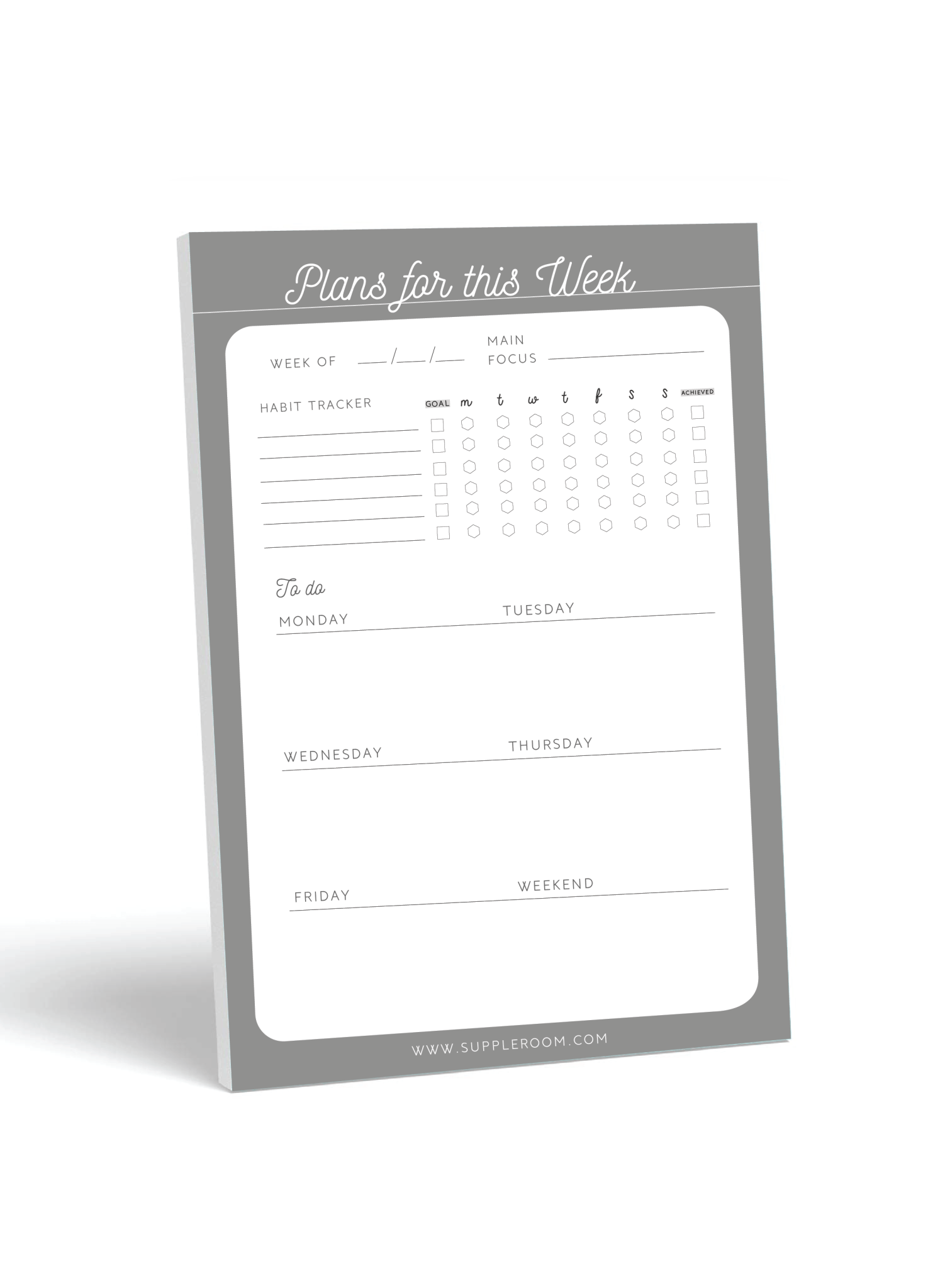 Productive Weekly Planner | 50 sheets Pad - Supple Room