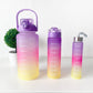 Purple Fusion Ombre effect Time marked bottle for Home/School/Office/Gym/Travel | Non Toxic & Leakproof - Supple Room