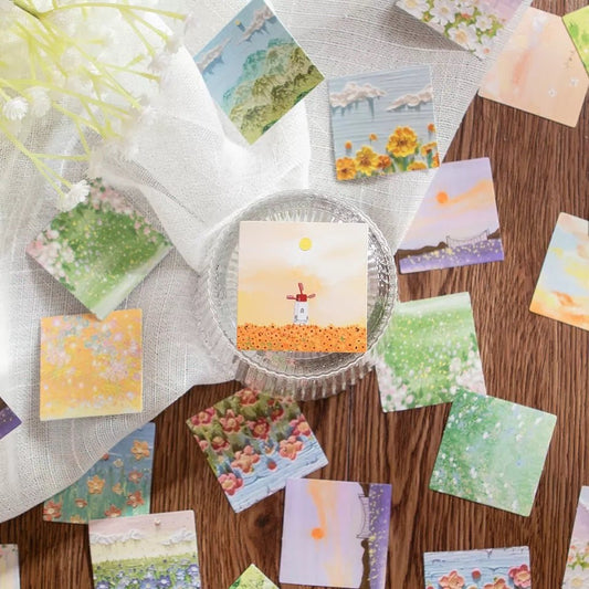 Romantic Nature Mini Paper Sticker Box for Planning/ Journaling | 46pcs per box - Supple Room