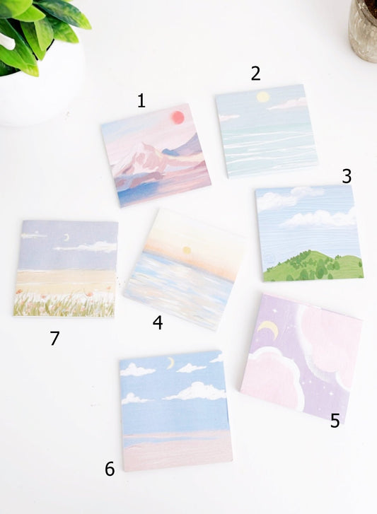 Scenic Landscape Water color sticky notes | Available in 7 designs - Supple Room