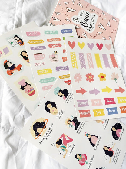 Self Love Stickers | Pack of 4 | A5 Size - Supple Room