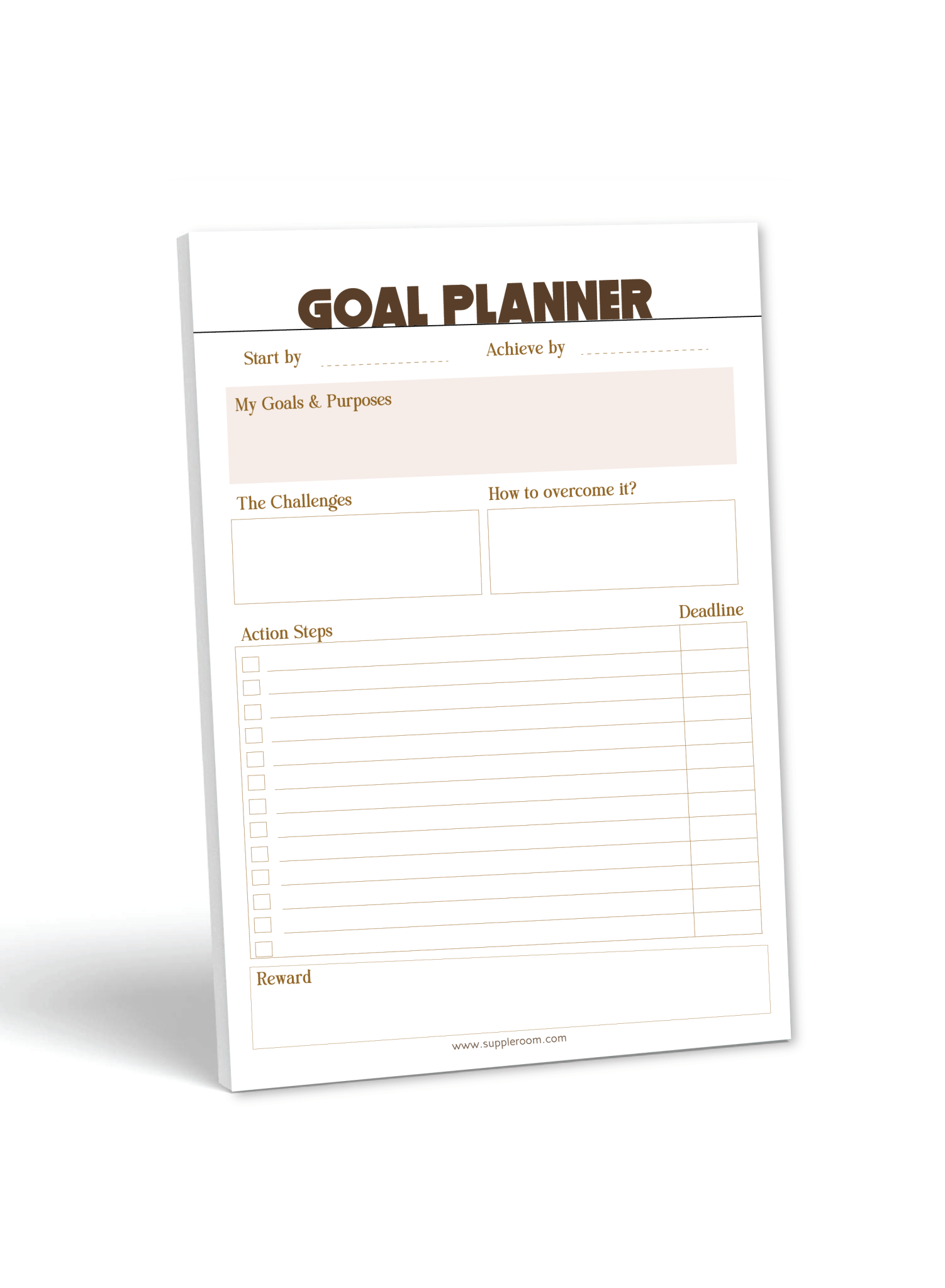 Set your Goals Planner | 50 Sheets Pad - Supple Room