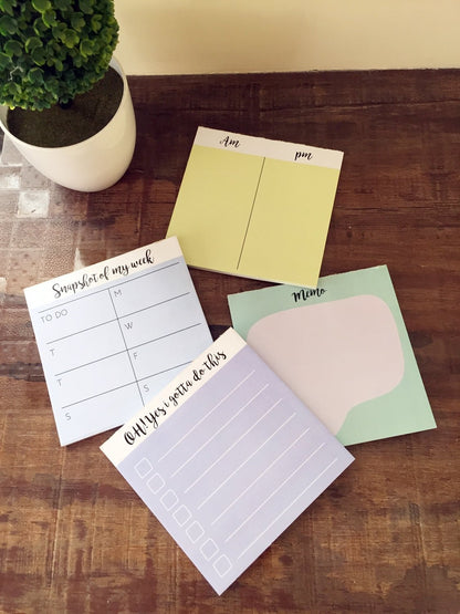 Smart little Planners | Daily/Weekly/Memo Pad/To do | 40 sheets each - Supple Room