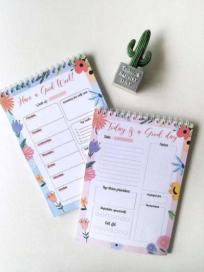 Spring Daily/Weekly Planner | A5 Size | 50 sheets each | Spiral - Supple Room