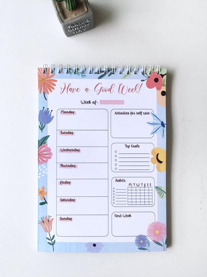 Spring Daily/Weekly Planner | A5 Size | 50 sheets each | Spiral - Supple Room