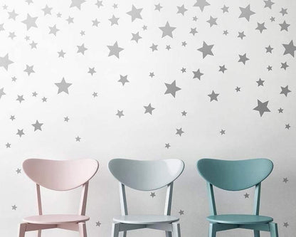 Starry Wall Decals | Geometric Room Décor | 55 Pcs - Supple Room