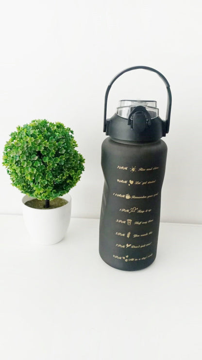 Stylish Noir Time marked bottle for Home/School/Office/Gym/Travel | Non Toxic & Leakproof - Supple Room
