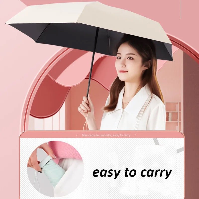 Subtle & Ultra compact pastel umbrella with case| For rains and sunny day | Available in 5 colors - Supple Room