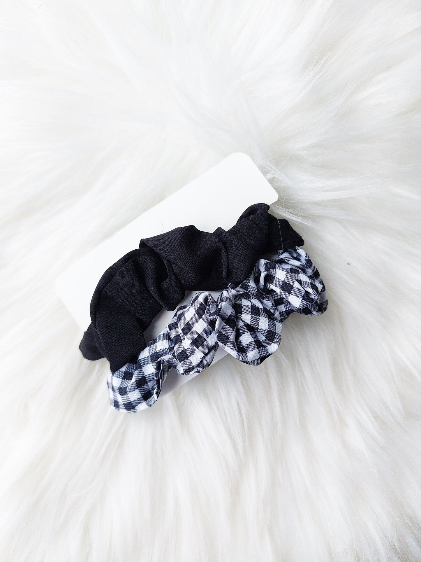Sweet Gingham small scrunchies | Set of 2 - Supple Room