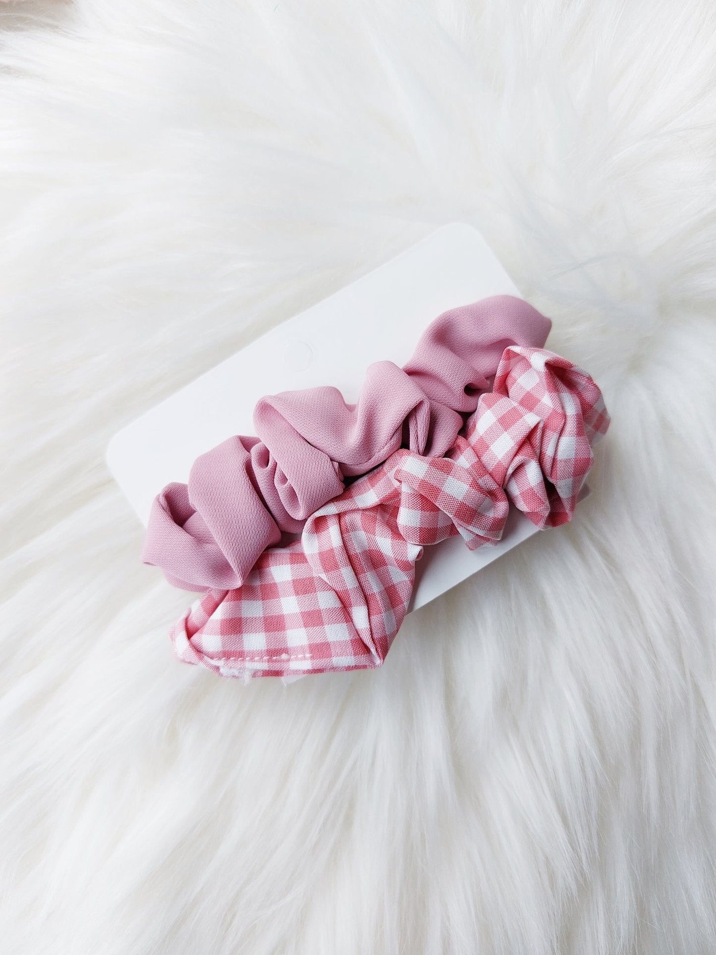 Sweet Gingham small scrunchies | Set of 2 - Supple Room