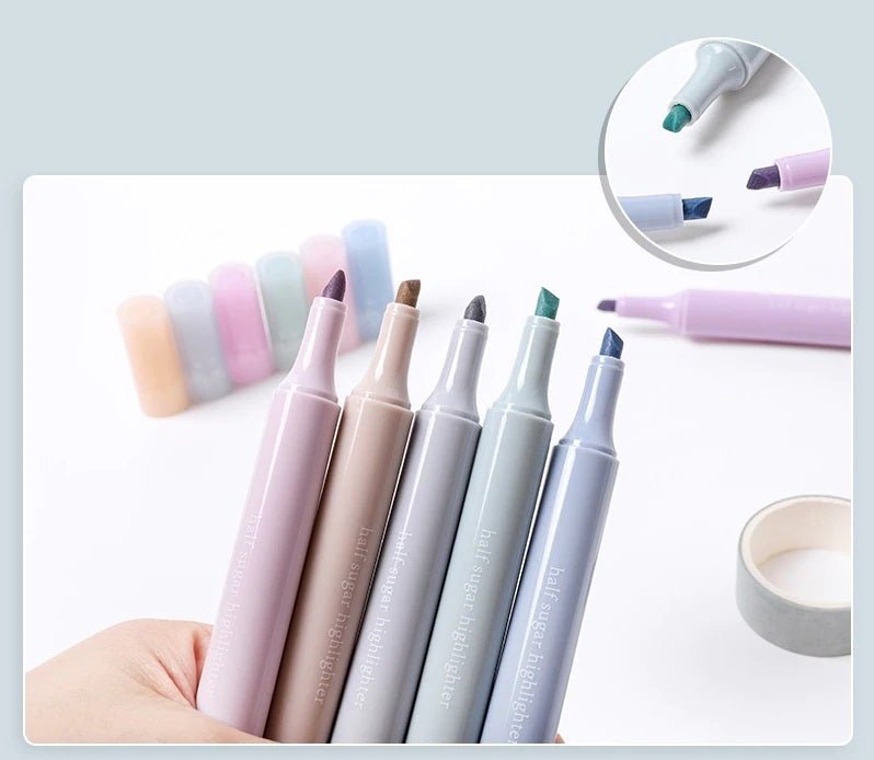 Sweet Sugar soft head Highlighter Marker pens | 6 pcs set - Supple Room