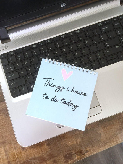 Things I have to do Today Planner | 5x5" | 50 Sheets Spiral Pad - Supple Room