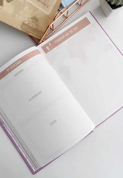 "To Travel is to Live" Travel Planner Journal | A5 Size Hardcover - Supple Room