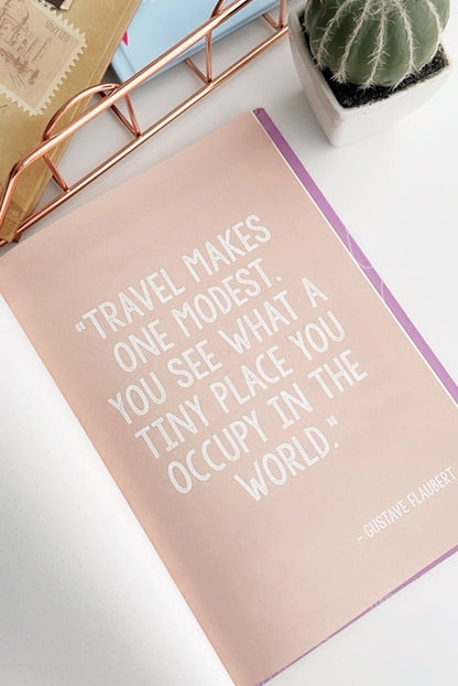 "To Travel is to Live" Travel Planner Journal | A5 Size Hardcover - Supple Room