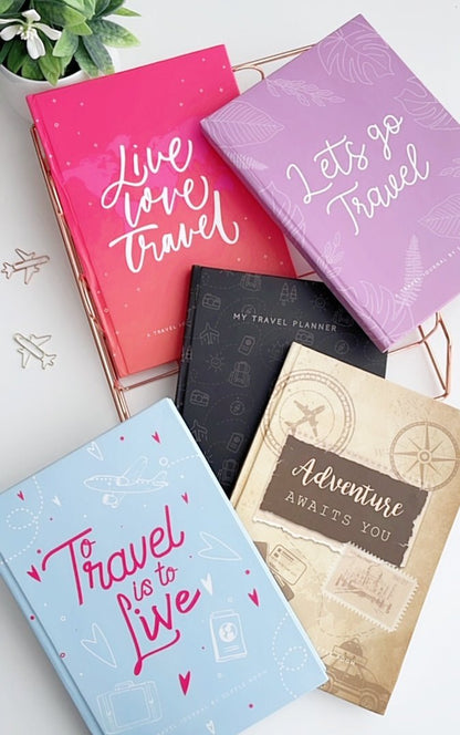 "To Travel is to Live" Travel Planner Journal | A5 Size Hardcover - Supple Room