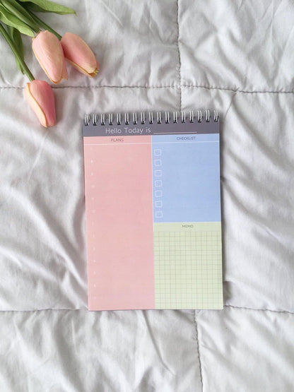 Today is Awesome Daily Planner | A5 Size | 50 Sheets Spiral Pad - Supple Room