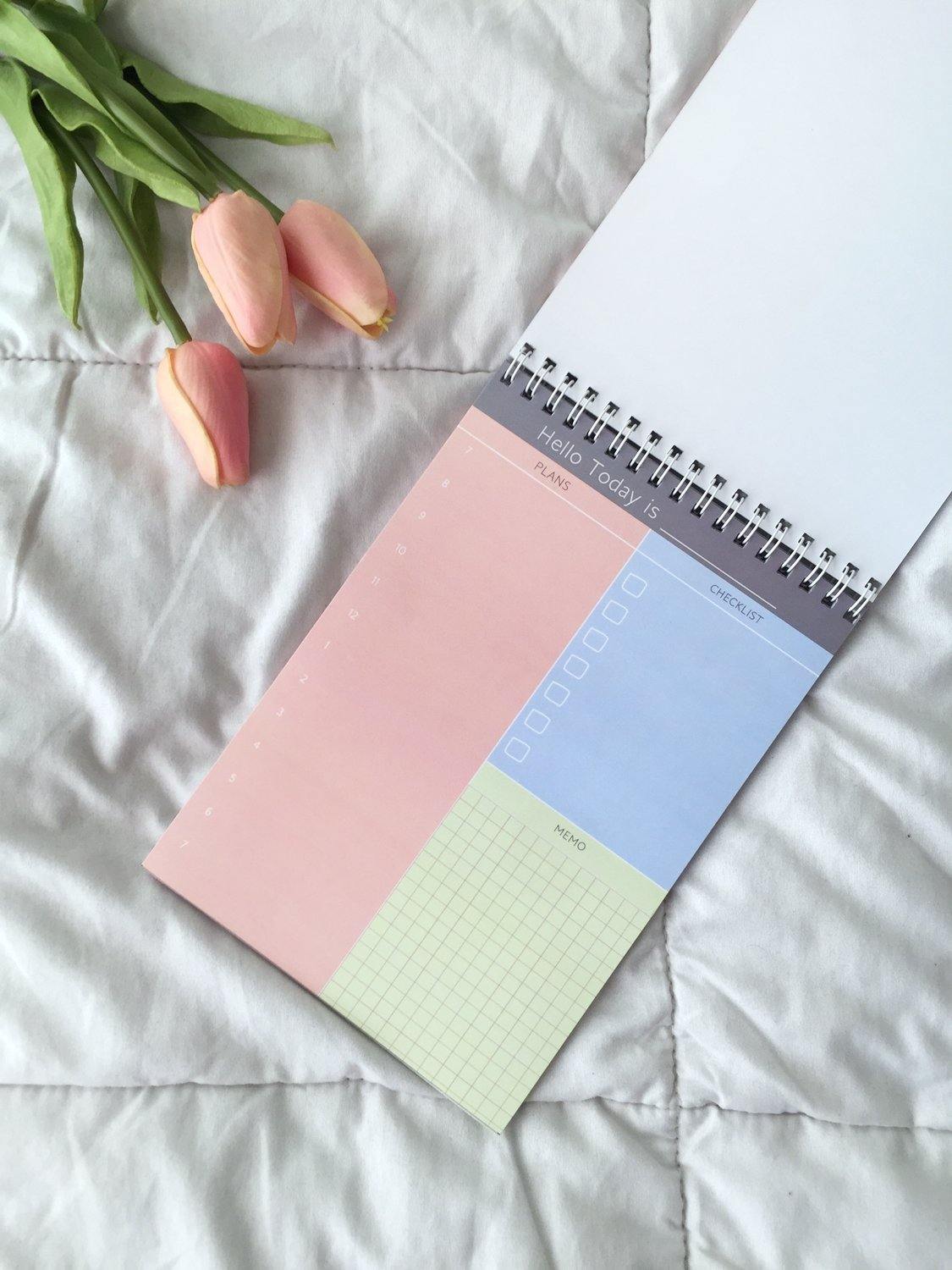 Today is Awesome Daily Planner | A5 Size | 50 Sheets Spiral Pad - Supple Room