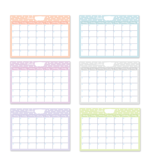 Undated Monthly Planner Pad | 48 Tear off Sheets | A4 Size - Supple Room