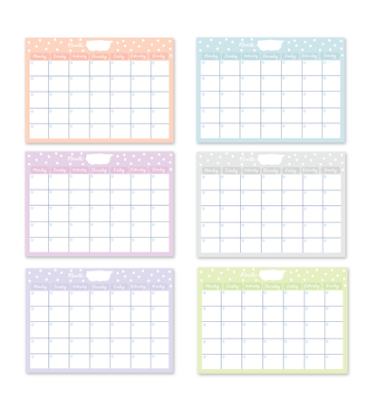 Undated Monthly Planner Pad | 48 Tear off Sheets | A4 Size - Supple Room